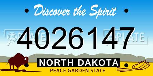 4026147 North Dakota License Plate