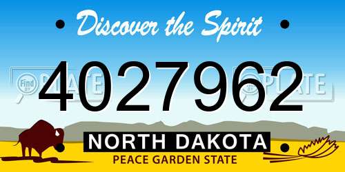 4027962 North Dakota License Plate