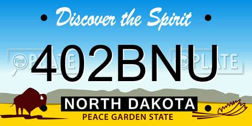 402BNU North Dakota License Plate