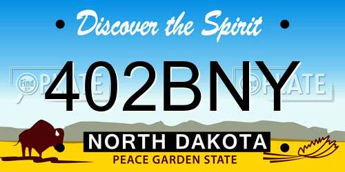 402BNY North Dakota License Plate