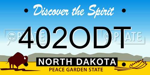 402ODT North Dakota License Plate