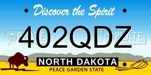 402QDZ North Dakota License Plate