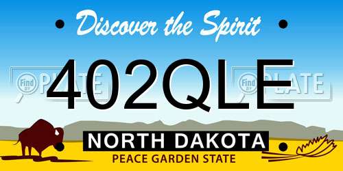 402QLE North Dakota License Plate