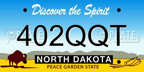 402QQT North Dakota License Plate