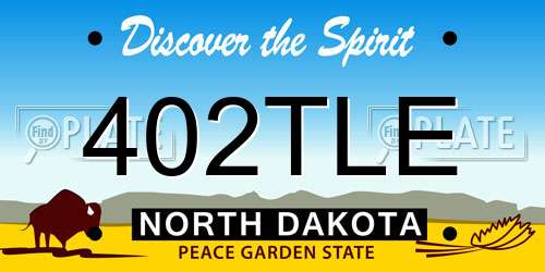 402TLE North Dakota License Plate