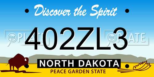 402ZL3 North Dakota License Plate