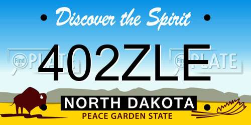 402ZLE North Dakota License Plate