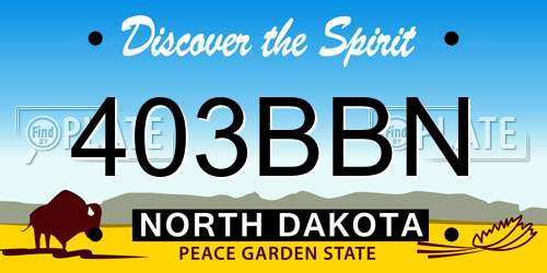403BBN North Dakota License Plate