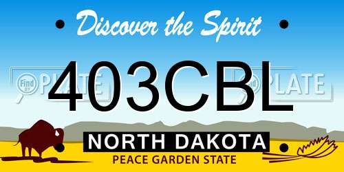 403CBL North Dakota License Plate