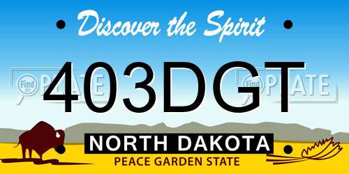 403DGT North Dakota License Plate