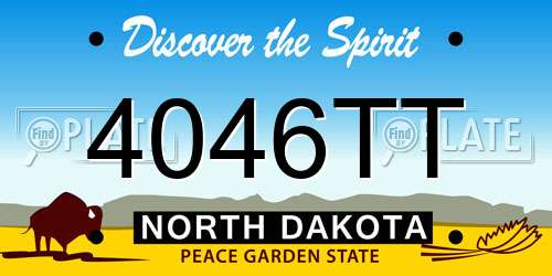 4046TT North Dakota License Plate
