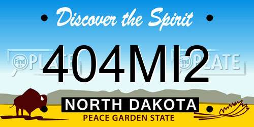 404MI2 North Dakota License Plate