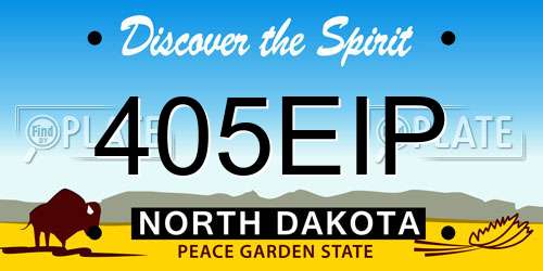 405EIP North Dakota License Plate