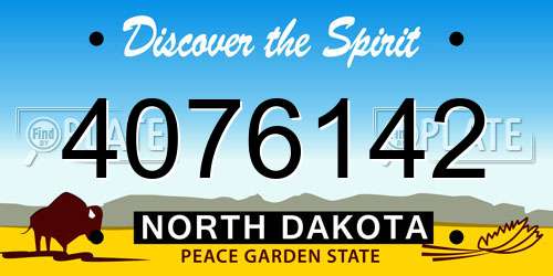 4076142 North Dakota License Plate