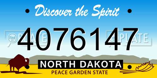 4076147 North Dakota License Plate