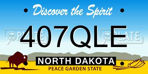 407QLE North Dakota License Plate