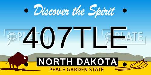 407TLE North Dakota License Plate