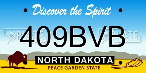 409BVB North Dakota License Plate