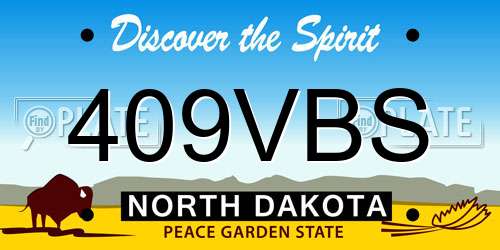 409VBS North Dakota License Plate