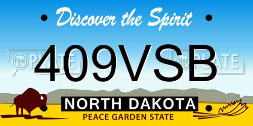 409VSB North Dakota License Plate