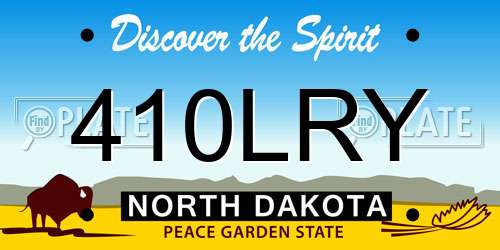 410LRY North Dakota License Plate