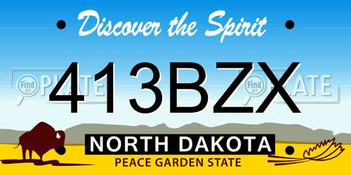 413BZX North Dakota License Plate
