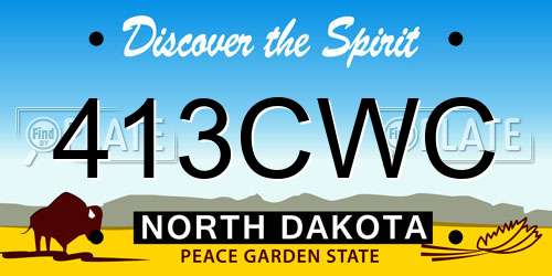 413CWC North Dakota License Plate