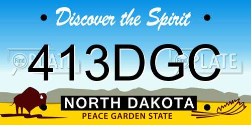 413DGC North Dakota License Plate