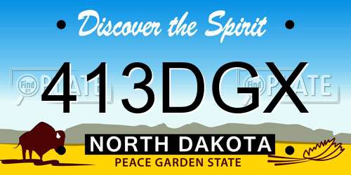 413DGX North Dakota License Plate