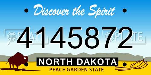 4145872 North Dakota License Plate