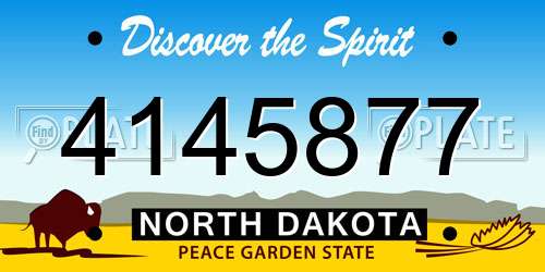 4145877 North Dakota License Plate