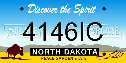 4146IC North Dakota License Plate