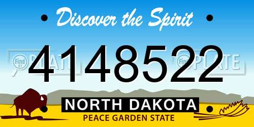 4148522 North Dakota License Plate