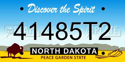 41485T2 North Dakota License Plate