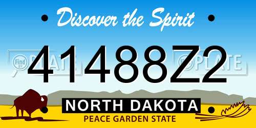 41488Z2 North Dakota License Plate