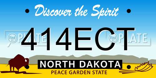 414ECT North Dakota License Plate