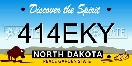 414EKY North Dakota License Plate
