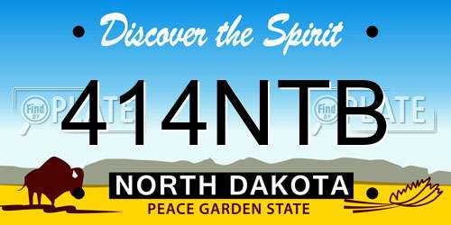 414NTB North Dakota License Plate