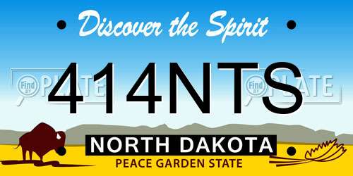 414NTS North Dakota License Plate
