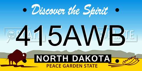 415AWB North Dakota License Plate