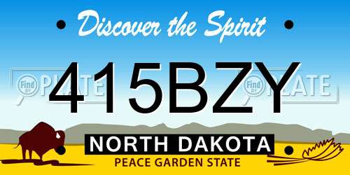 415BZY North Dakota License Plate