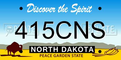 415CNS North Dakota License Plate