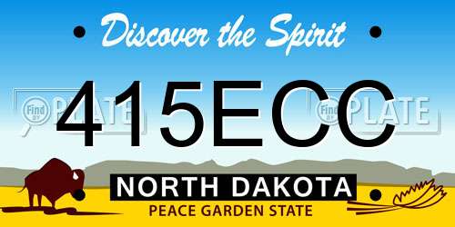 415ECC North Dakota License Plate