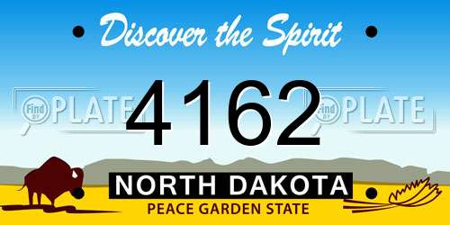 4162 North Dakota License Plate