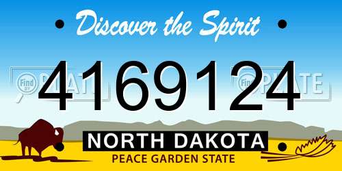 4169124 North Dakota License Plate
