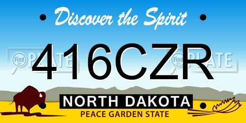 416CZR North Dakota License Plate