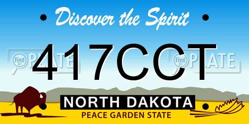 417CCT North Dakota License Plate