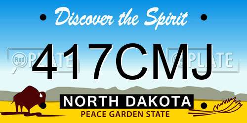 417CMJ North Dakota License Plate