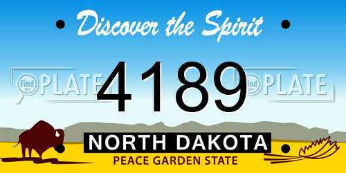 4189 North Dakota License Plate