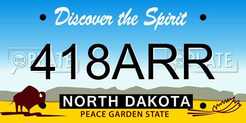 418ARR North Dakota License Plate